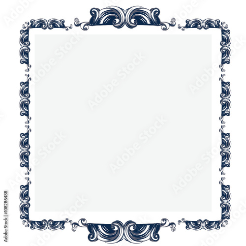 decorative elements in vintage style for decoration layout, fram