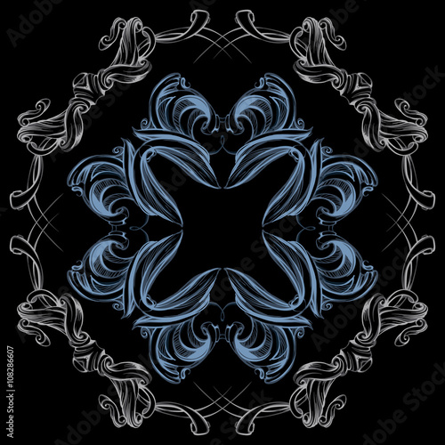 decorative elements in vintage style for decoration layout, fram