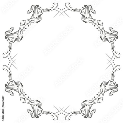 decorative elements in vintage style for decoration layout, fram