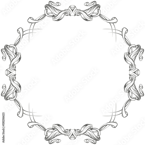 decorative elements in vintage style for decoration layout, fram