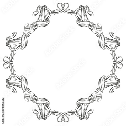 decorative elements in vintage style for decoration layout, fram