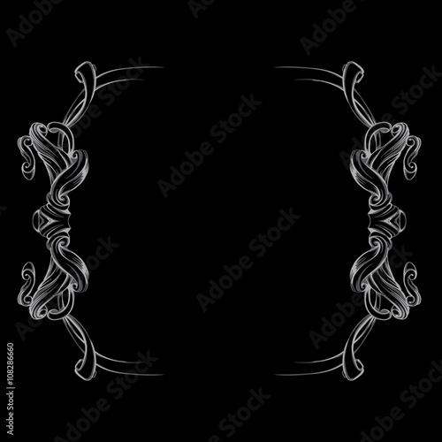 decorative elements in vintage style for decoration layout, fram