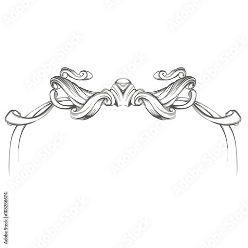 decorative elements in vintage style for decoration layout, fram