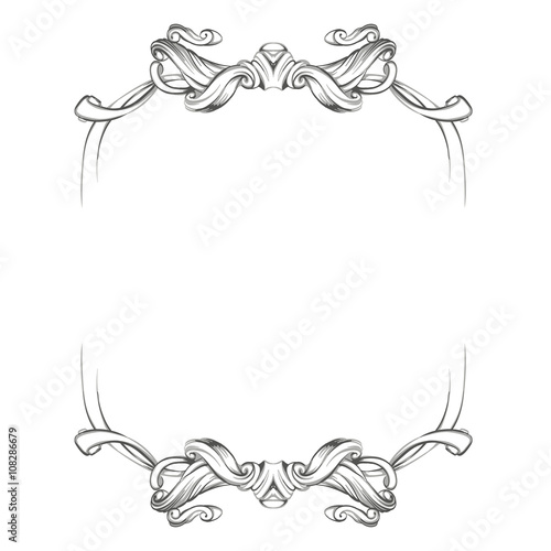 decorative elements in vintage style for decoration layout, fram