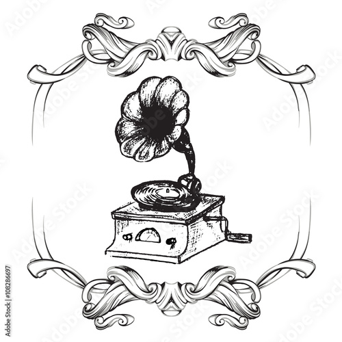 decorative elements in vintage style for decoration layout, fram