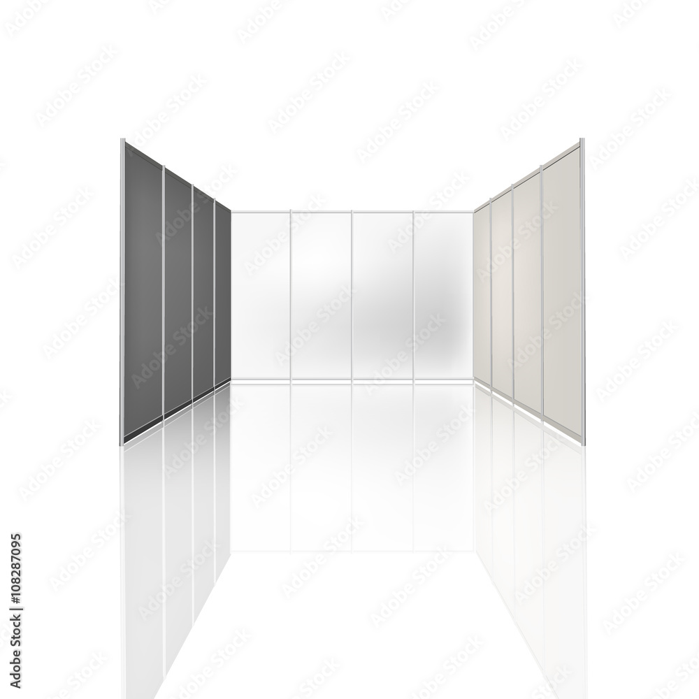 Trade exhibition stand, Exhibition Stand round, 3D rendering vis Trade exhibition stand, Exhibition Stand round, 3D rendering vis