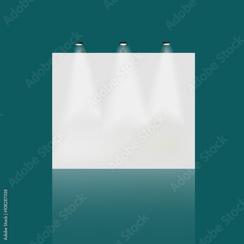 Trade exhibition stand, Exhibition Stand round, 3D rendering 
