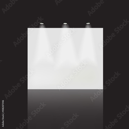 Trade exhibition stand, Exhibition Stand round, 3D rendering 