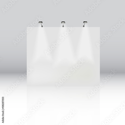 Trade exhibition stand, Exhibition Stand round, 3D rendering vis