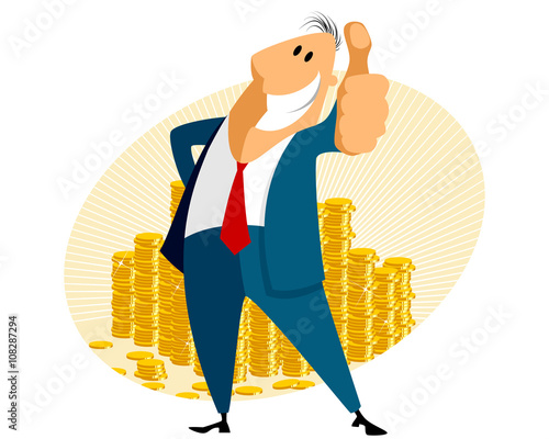 Businessman with gold