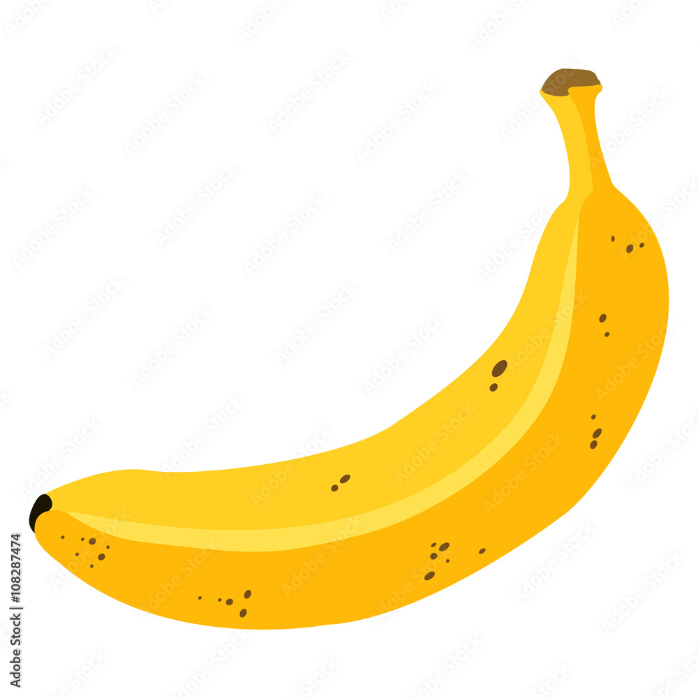 Vector Single Cartoon Overripe Banana