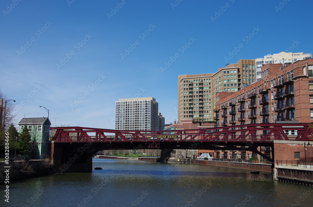 Grand Avenue Chicago pont