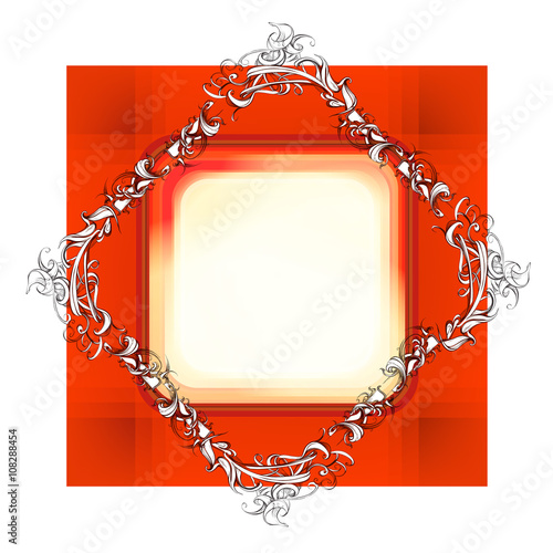 decorative elements in vintage style for decoration layout, fram