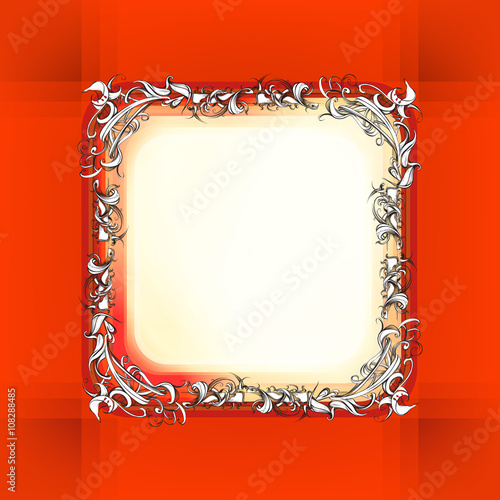 decorative elements in vintage style for decoration layout, fram