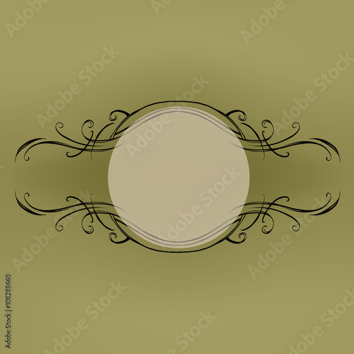 decorative elements in vintage style for decoration layout, fram