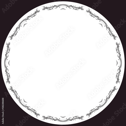decorative elements in vintage style for decoration layout, fram