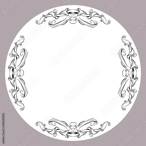 decorative elements in vintage style for decoration layout, fram