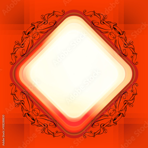 decorative elements in vintage style for decoration layout, fram