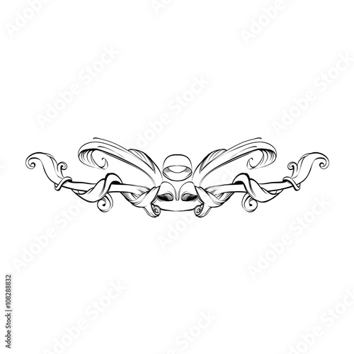 decorative elements in vintage style for decoration layout, fram