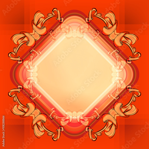 decorative elements in vintage style for decoration layout, fram