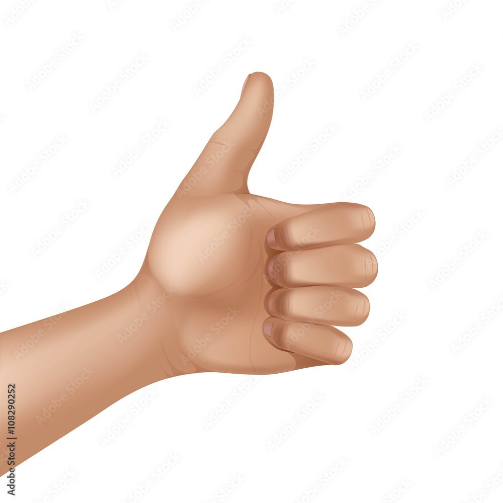 Vector OK Sign Gesture Finger Thumb Up Hand Isolated Vector OK Sign Gesture Finger Thumb Up Hand Isolated