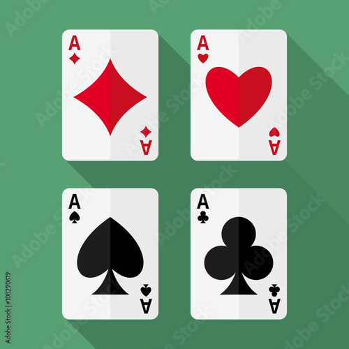 Four aces playing cards