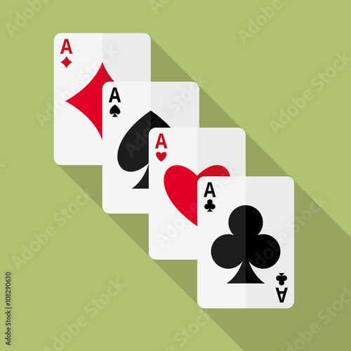 Four aces playing cards