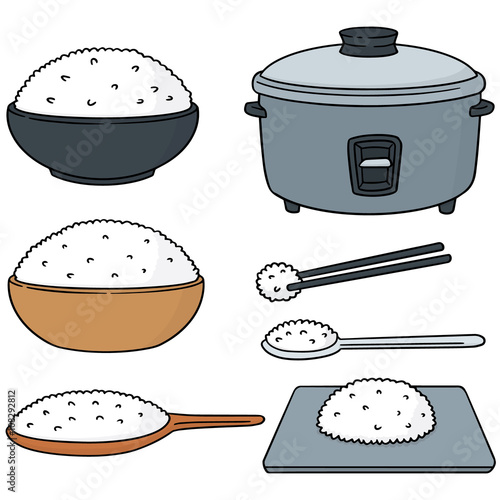 vector set of rice