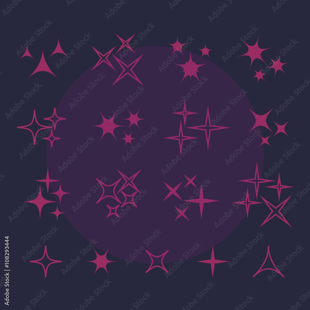 glowing lights, stars and sparkles glowing lights, stars and sparkles