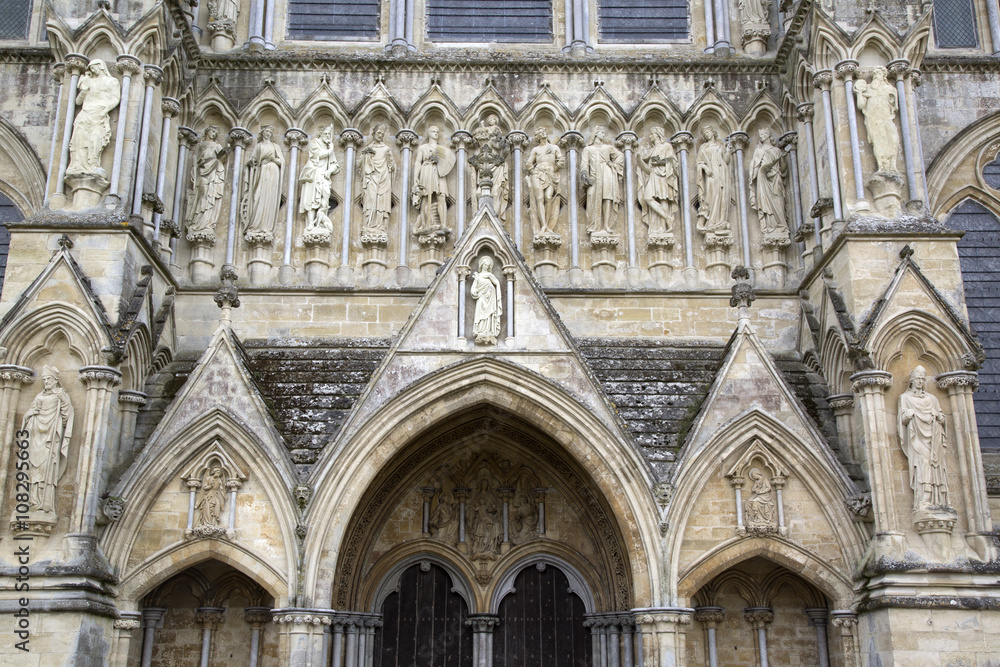 Obraz premium Salisbury Cathedral Facade