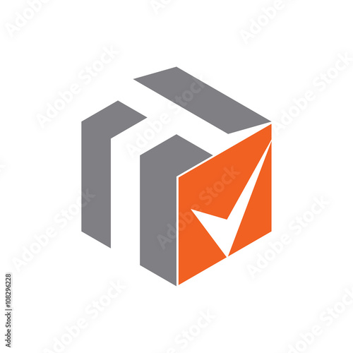 T Trusted Simple Cube Box Symbol Icon