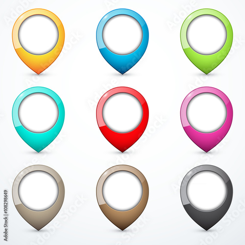 Free Download Set of map pins - GFXLoad