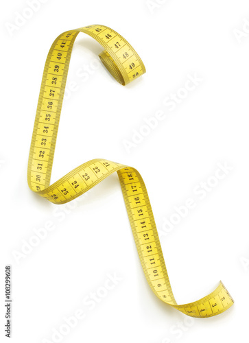 measuring tape on white background