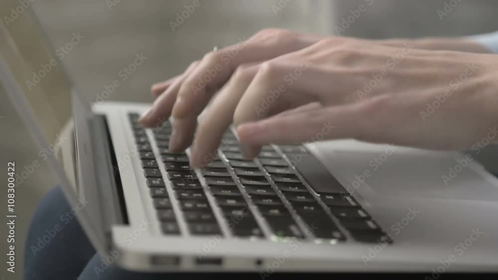 Close Up Shot of Female Hands Typing On a Laptop Close Up Shot of Female Hands Typing On a Laptop