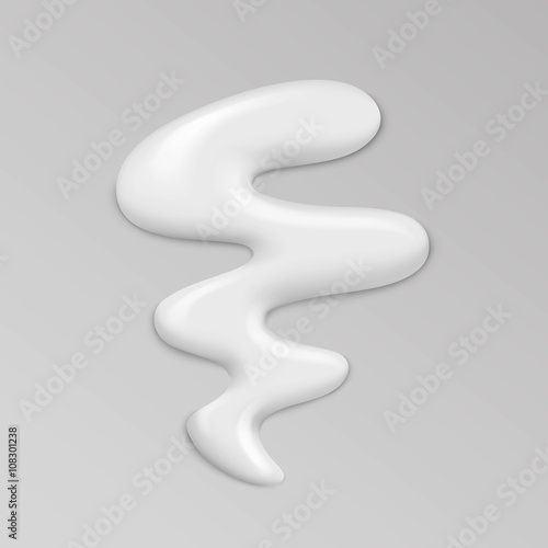 Vector Liquid Fluid Drop Splash Blotch Isolated on Background