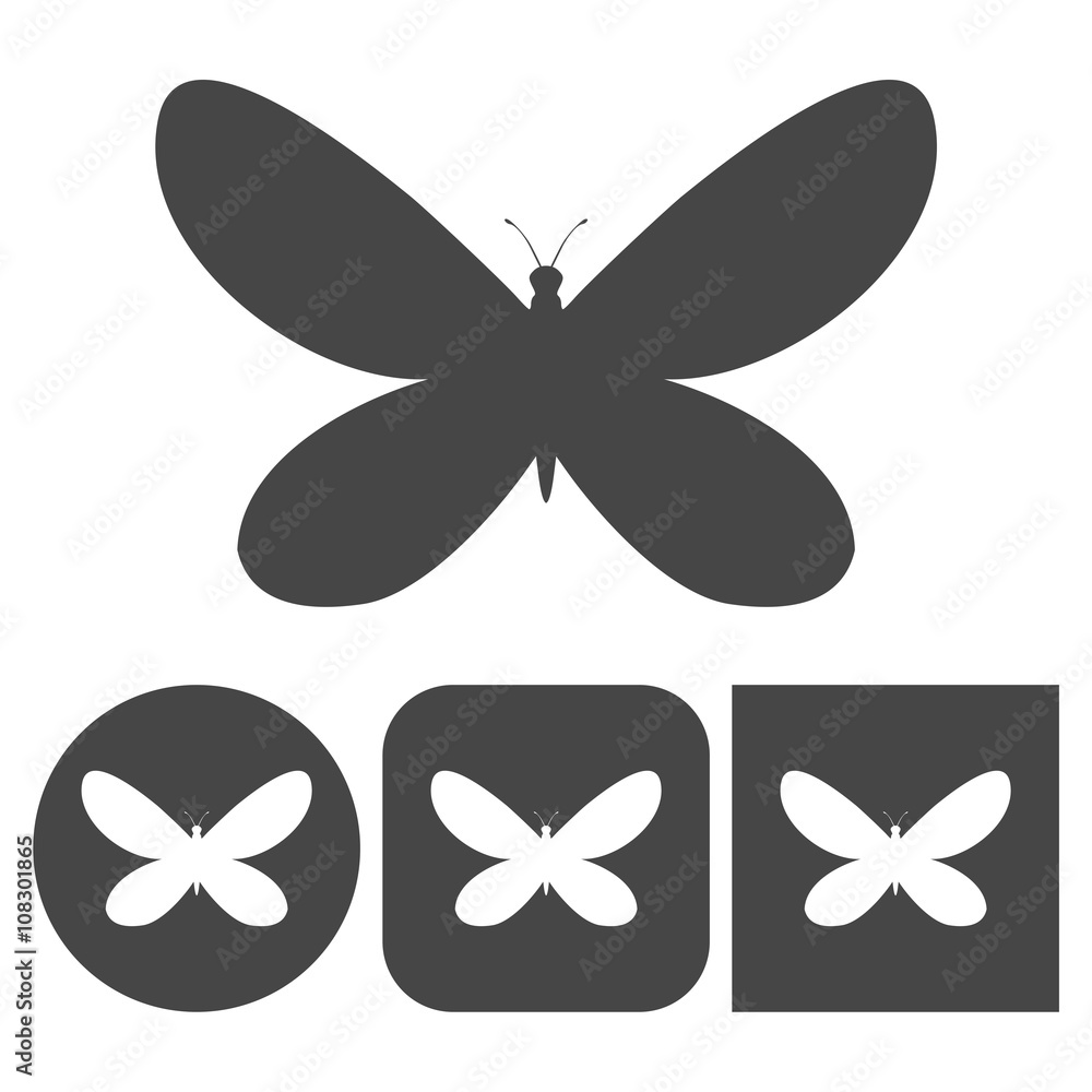 Butterfly icon - vector icons set