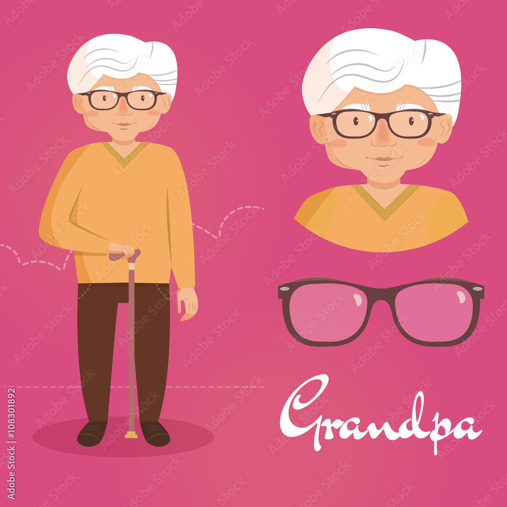 Elderly man. Grandpa. Elderly man. Grandpa.