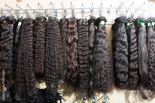 Assortment of human hair extensions