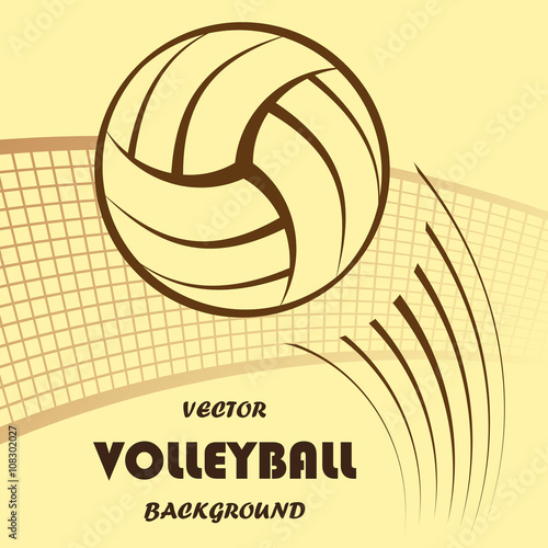 Volleyball yellow background