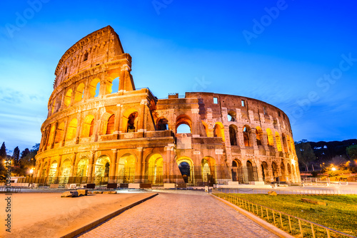 Colosseum in night, Rome, Italy