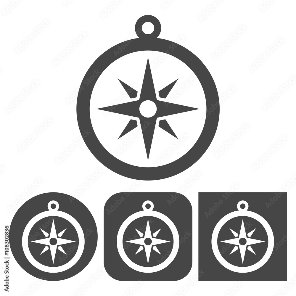 Compass icon - vector icons set