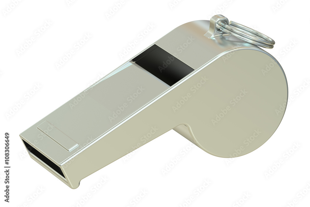 metallic whistle, 3D rendering metallic whistle, 3D rendering