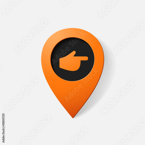 Free Download Realistic color pointer: finger to the right - GFXLoad