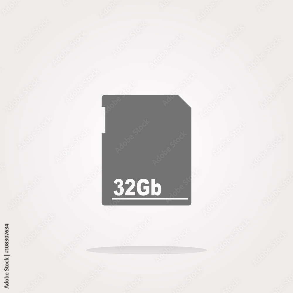 vector flash memory card web button (icon) isolated on white. Web Icon Art. Graphic Icon Drawing vector flash memory card web button (icon) isolated on white. Web Icon Art. Graphic Icon Drawing