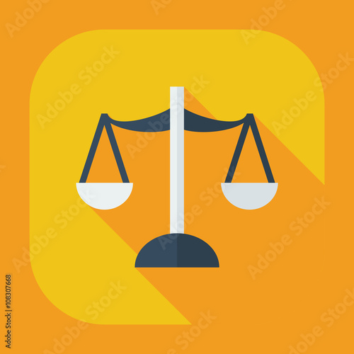 Flat modern design with shadow icons law