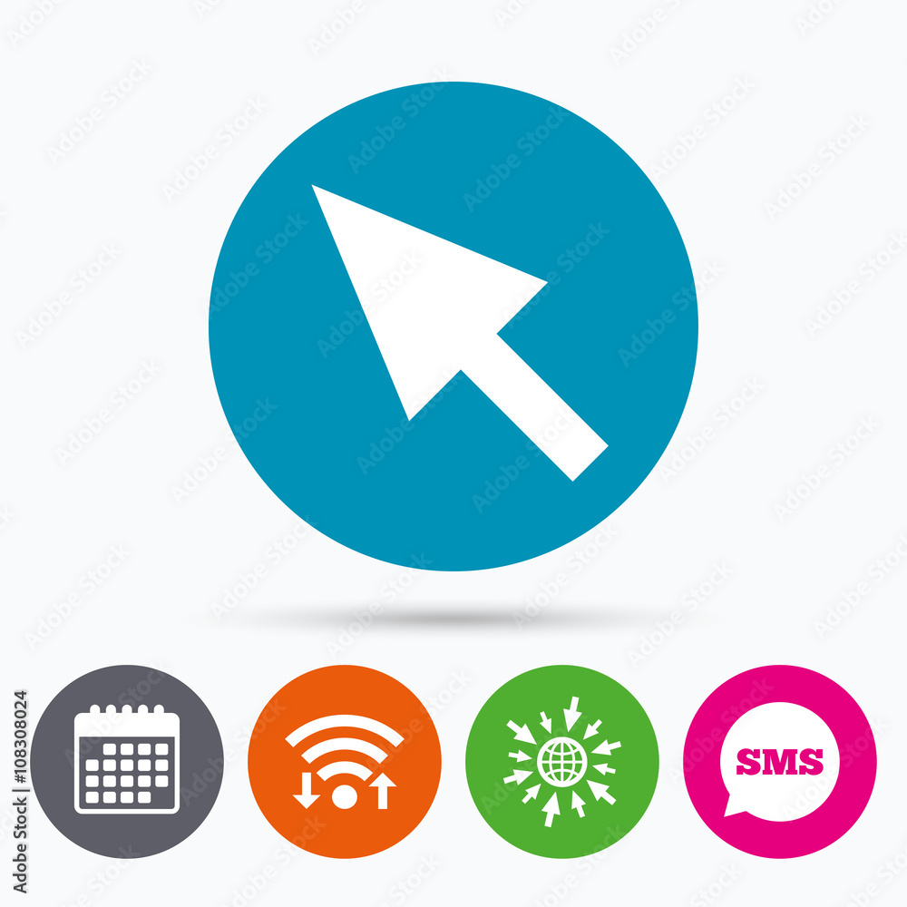 Mouse cursor sign icon. Pointer symbol. Mouse cursor sign icon. Pointer symbol.