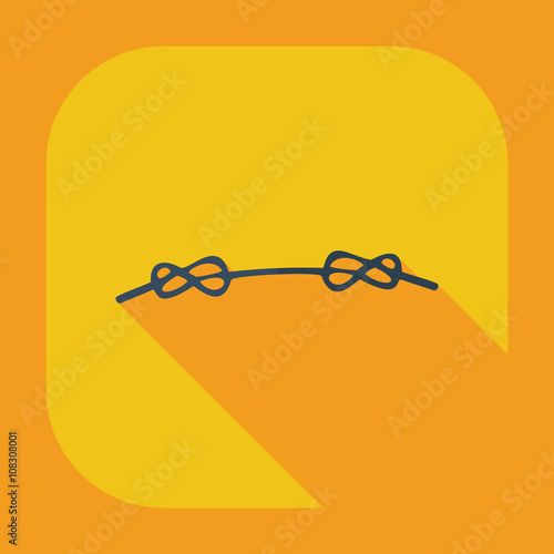 Flat modern design with shadow icons marine rope