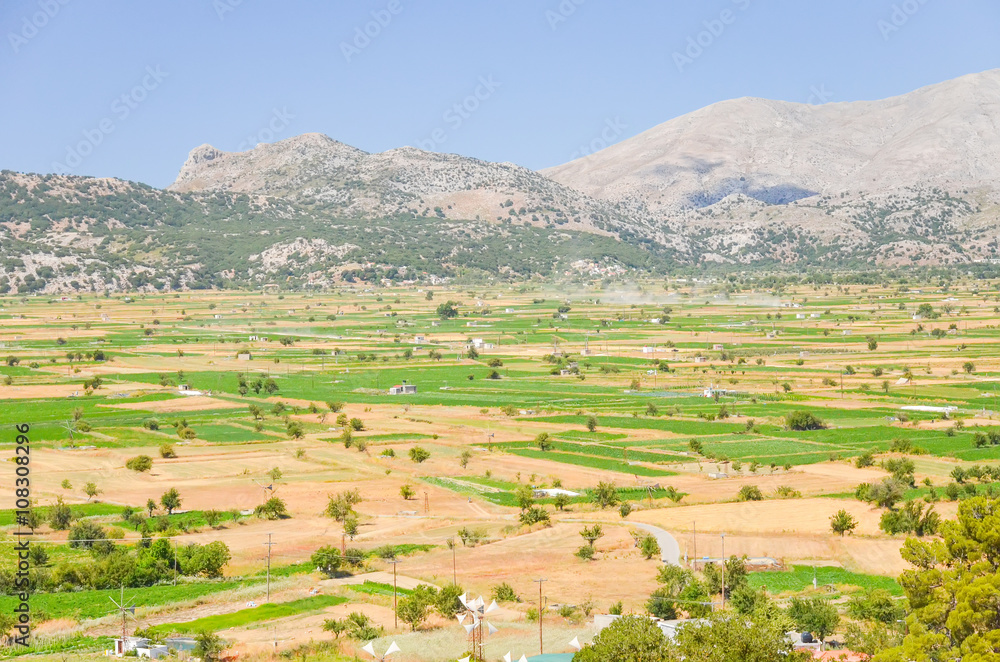picturesque plateau in Greece on the island of Crete