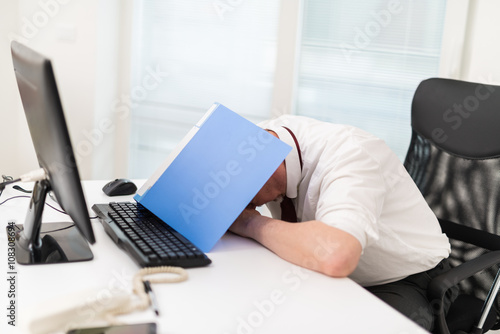 Businessman having a bad day