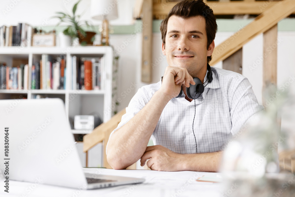 Young businessman in office Young businessman in office